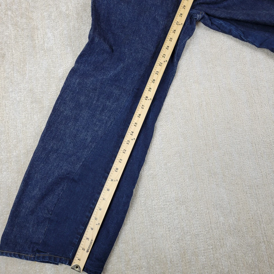 Wallace Barnes Jeans Mens 32x34 Blue Flared Button Fly Japan Selvedge Denim USA - Image 4 of 4