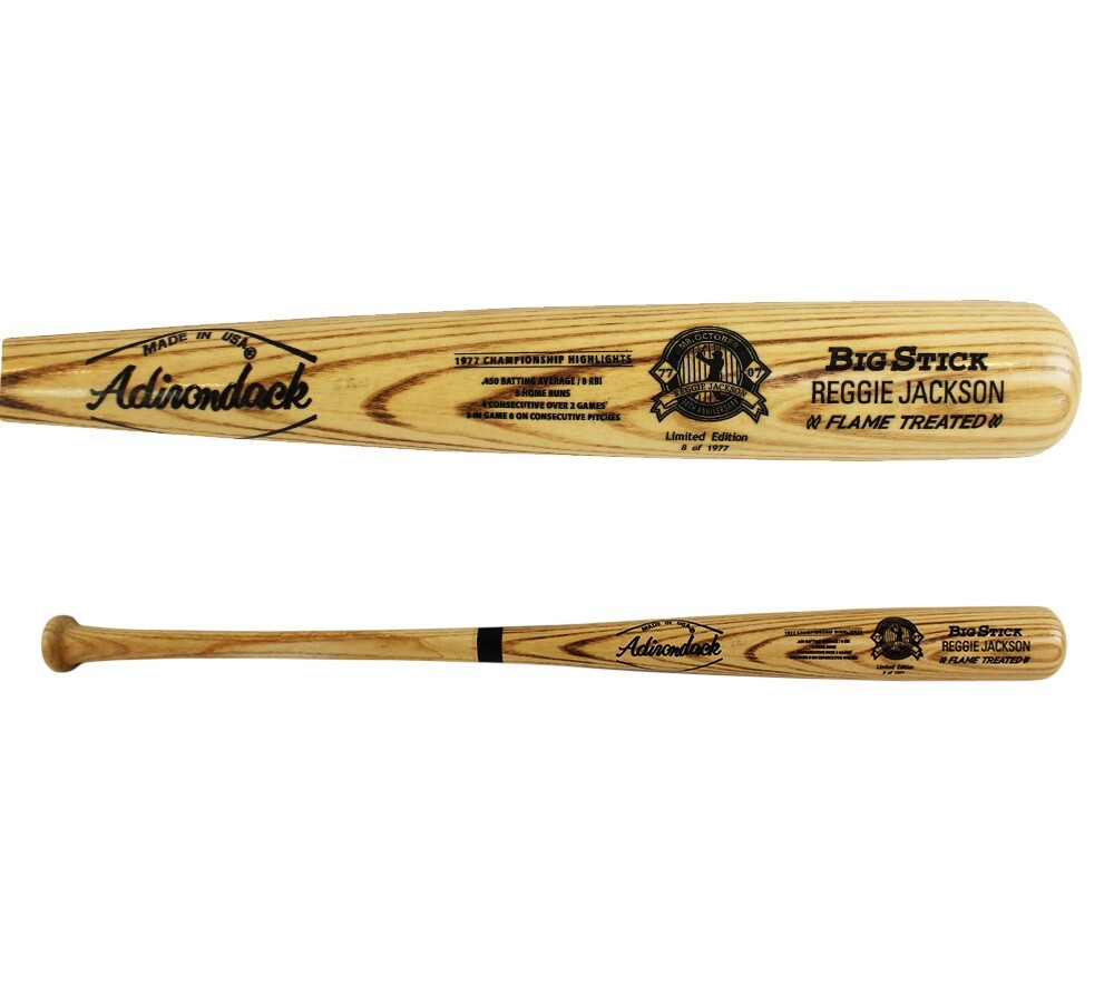 Unsigned Adirondack Big Stick Engraved Reggie Jackson Flame Treated Bat