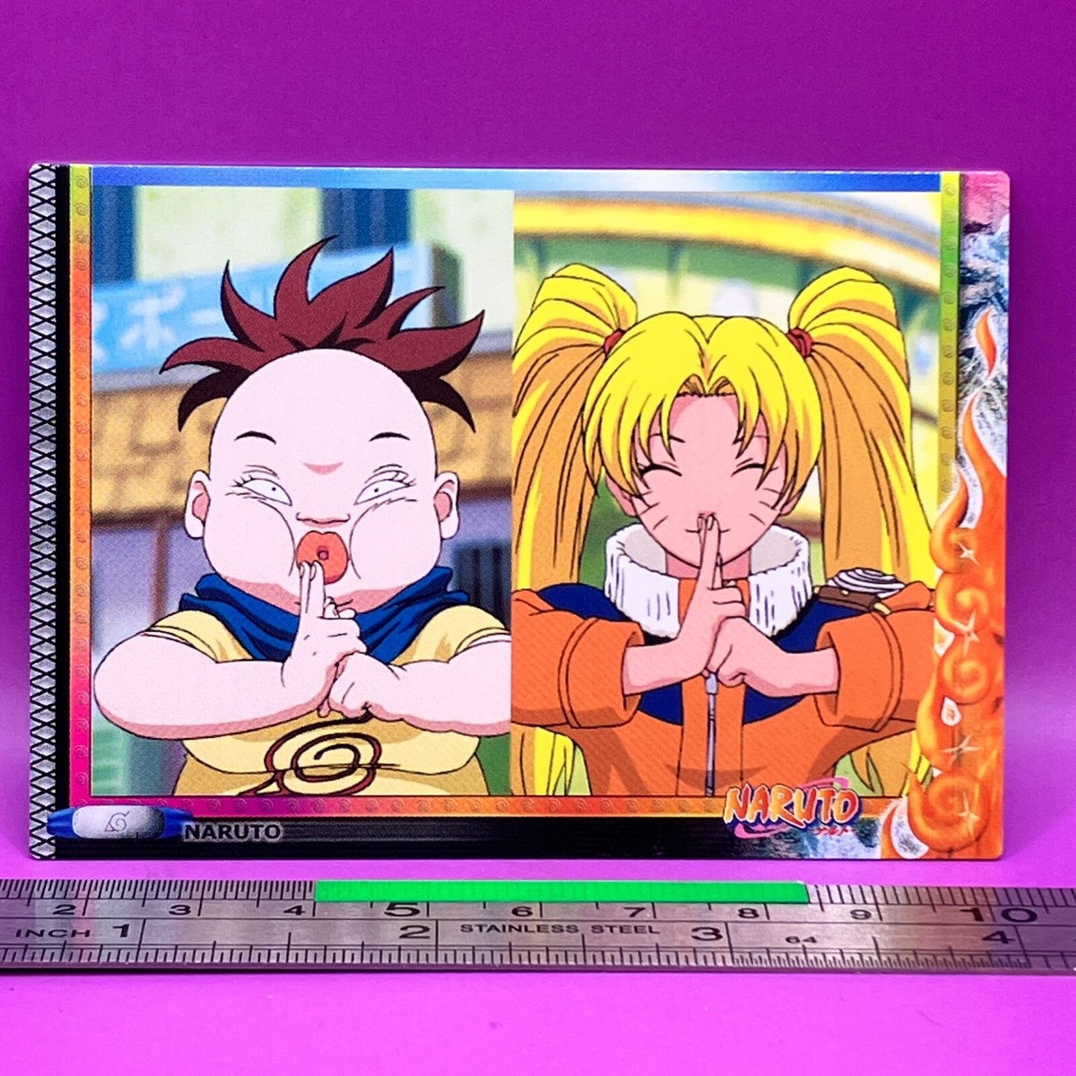 Naruto Uzumaki Konohamaru Sarutobi N-22 NARUTO Oversized Card 2003