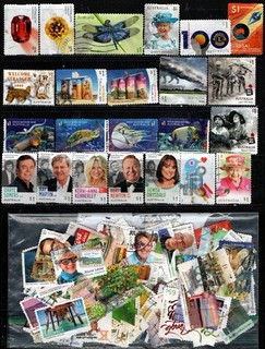 2017 TO 2019 100 AUSTRALIAN STAMPS ALL DIFFERENT USED
