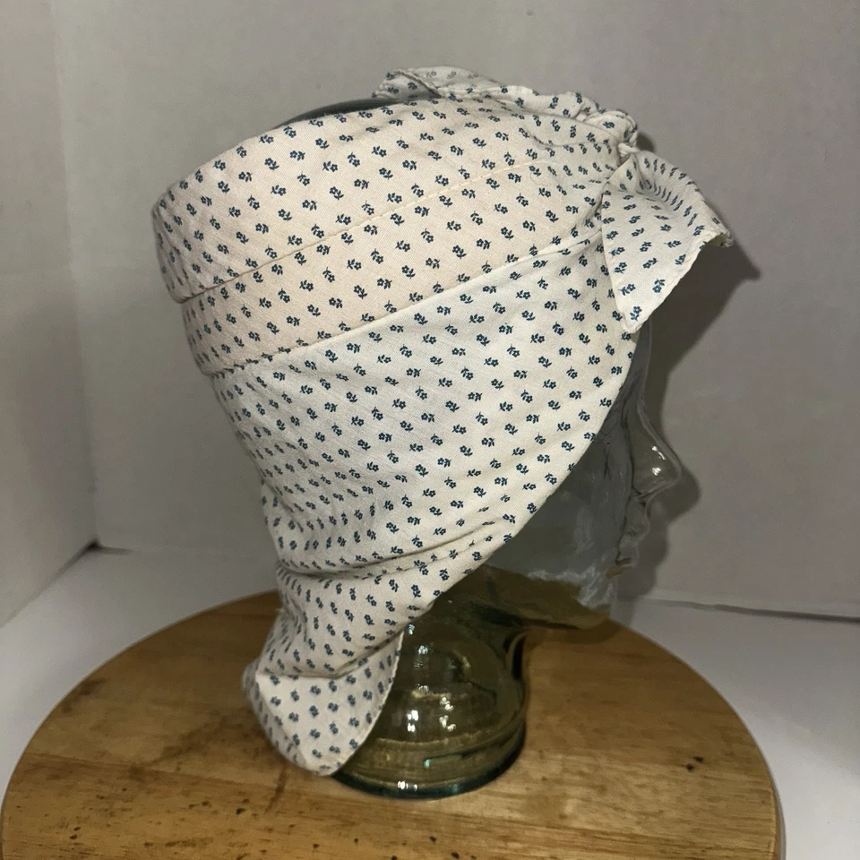 Pañuelo Artex vintage años 70 capó azul estampado floral corbata frontal hecho en EE. UU. Foto 4 de 4