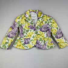 Janie  Jack Yellow Purple Floral BlazerJacket
