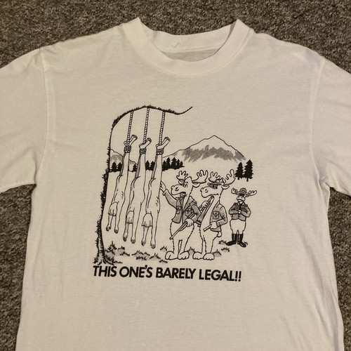 Vintage 80s This Ones Barely Legal Deer Animal Shirt