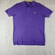 Polo Ralph Lauren Polo Shirt Mens Large Purple Classic Fit Pony Golf Casual
