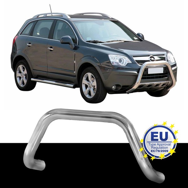 FrontschutzbüGel Edelstahl Passend FüR Opel Antara 2007 Bis 2011 Ø76Mm-image