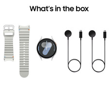 New Samsung Galaxy Watch 7, 44mm, M/L, Band, Silver, Bonus USB C