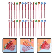 40 Pcs Christmas Wooden Pencils Kids Favors School Stationary
