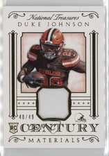 2015 Panini National Treasures Century Materials Prime 40/49 Duke Johnson 7xr