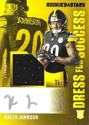 2025 Panini Rookies & Stars Kaleb Johnson Dress For Success RC Patch Auto 48/99