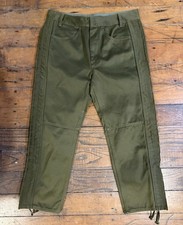 Isabel Marant Olive Cotton Twill Lace Up Cargo Pants Women Straight Leg Pockets