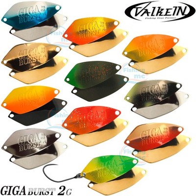 ValkeIN Giga BURST 2 g 25 mm Trout Spoon JDM Assorted Colors