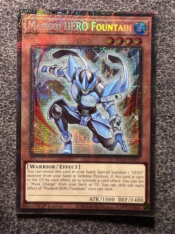 Yugioh Masked HERO Fountain BLGG-EN029 Starlight Rare 1st Edition NM