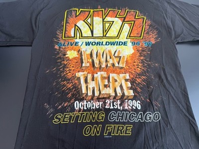 Vintage KISS Alive World Wide Tour Large Shirt 1996-1997 Chicago