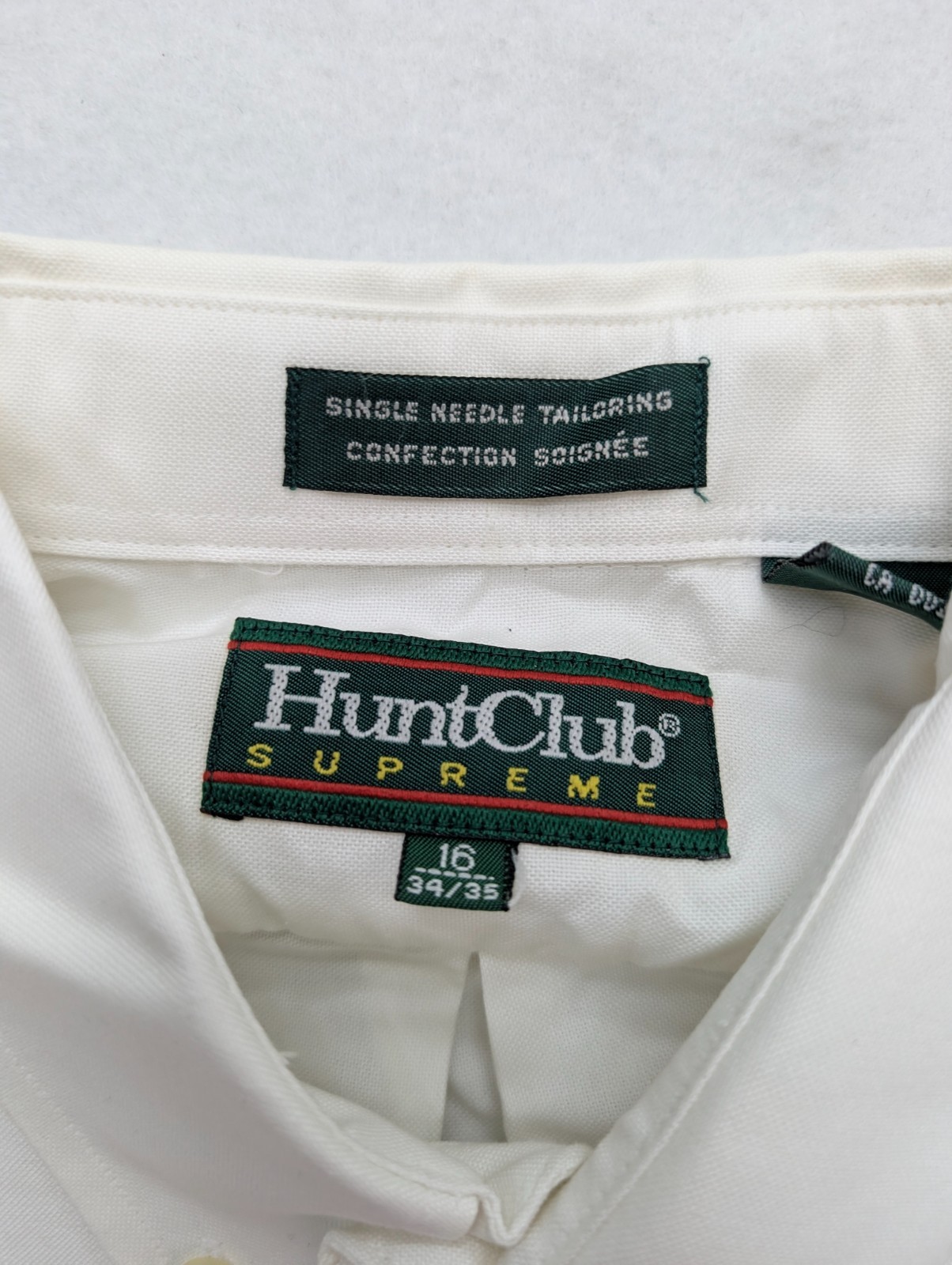 Hunt Club Supreme Men's Dress Shirt Size 16 x 34/35 White Button-Down thumbnail 7