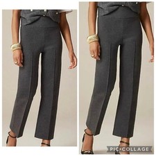 J CREW Women s Gray DELANEY SWEATER PANTS Stretch Knit Front Crease Size Medium