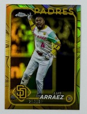 2024 Topps Chrome Gilded Collection Baseball Luis Arraez #128 Gold /99 Padres