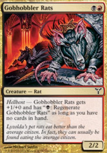 Gobhobbler Rats - Dissension #111/180 MTG Magic The Gathering - 第 1/1 張圖片