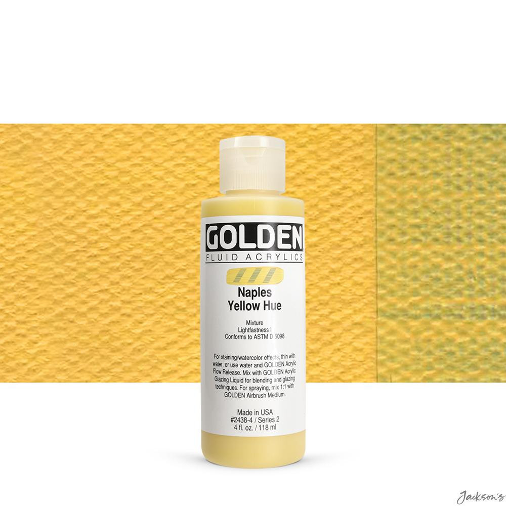Golden : Fluid : Acrylic Paint : 118ml (4oz) : Naples Yellow Hue