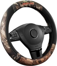 Full Camo Steering Wheel Cover - Premium Leather Universal Fit 14 12 To 15 Inc Full Camo Steering Wheel Cover - Premium Leather Universal Fit 14 12 To 15 Inc