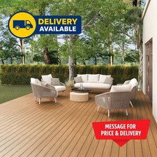 Premium Composite Decking Boards 3.6m Teak | Deep Embossed Garden Decking