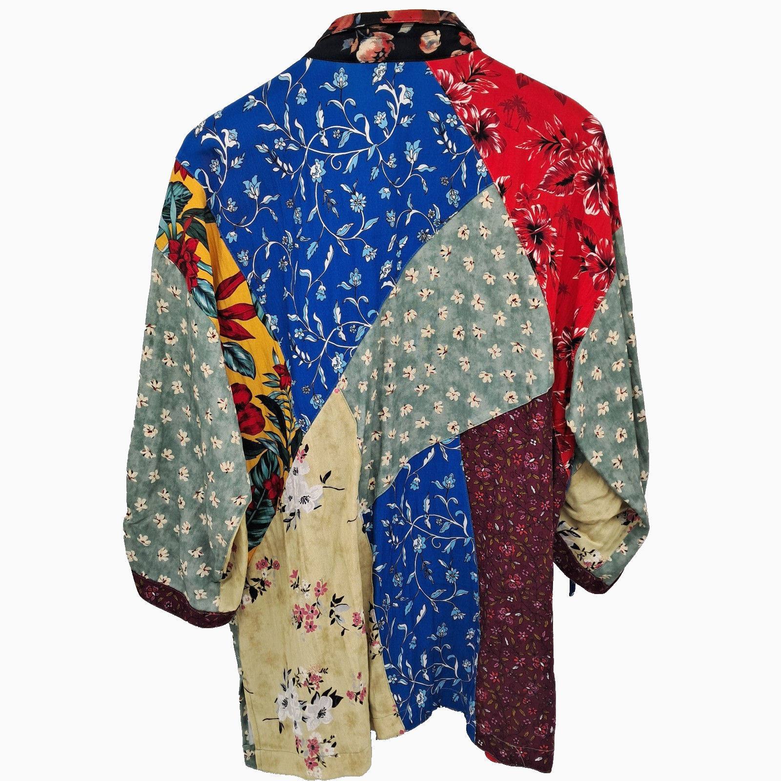 John Mark Patchwork Button Top Size L Artsy Cotta… - image 2