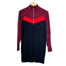 Express red and black color block long sleeve dress size XS B101
