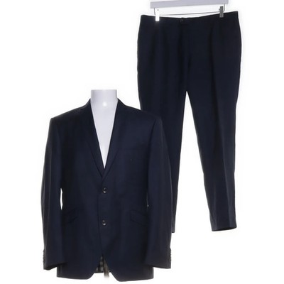 Linus Hamburg, Anzug, Größe: 52, Polyester/Wolle, Blau, Einfarbig #k10