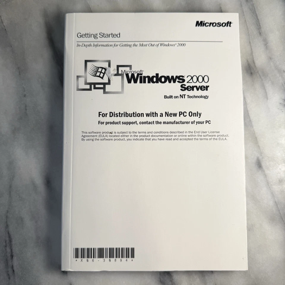 Vintage Microsoft Windows 2000 Server  Software Product Key/Manual - Image 2 of 2