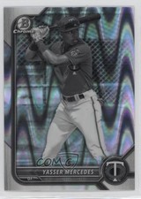 2022 Bowman Draft Chrome Black & White RayWave Refractor Yasser Mercedes 16it