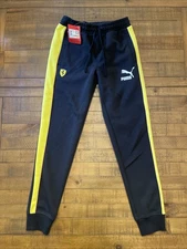 PUMA Scuderia Ferrari Race Iconic T7 X Black Yellow Track Pants - Men' Small