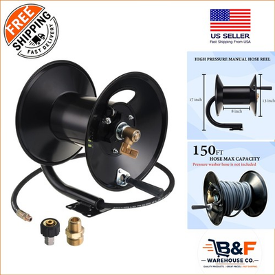 #ad Versatile 4000 PSI Pressure Washer Hose Reel 150ft with Brass Swivel Joint $163.34