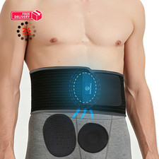 GOPHERBRACE Umbilical Hernia Belt for Women  Men, Abdominal L-XL, Black