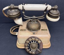 Antique Danish KTAS D08 Rotary Desk Dial Telephone Copenhagen Denmark Working