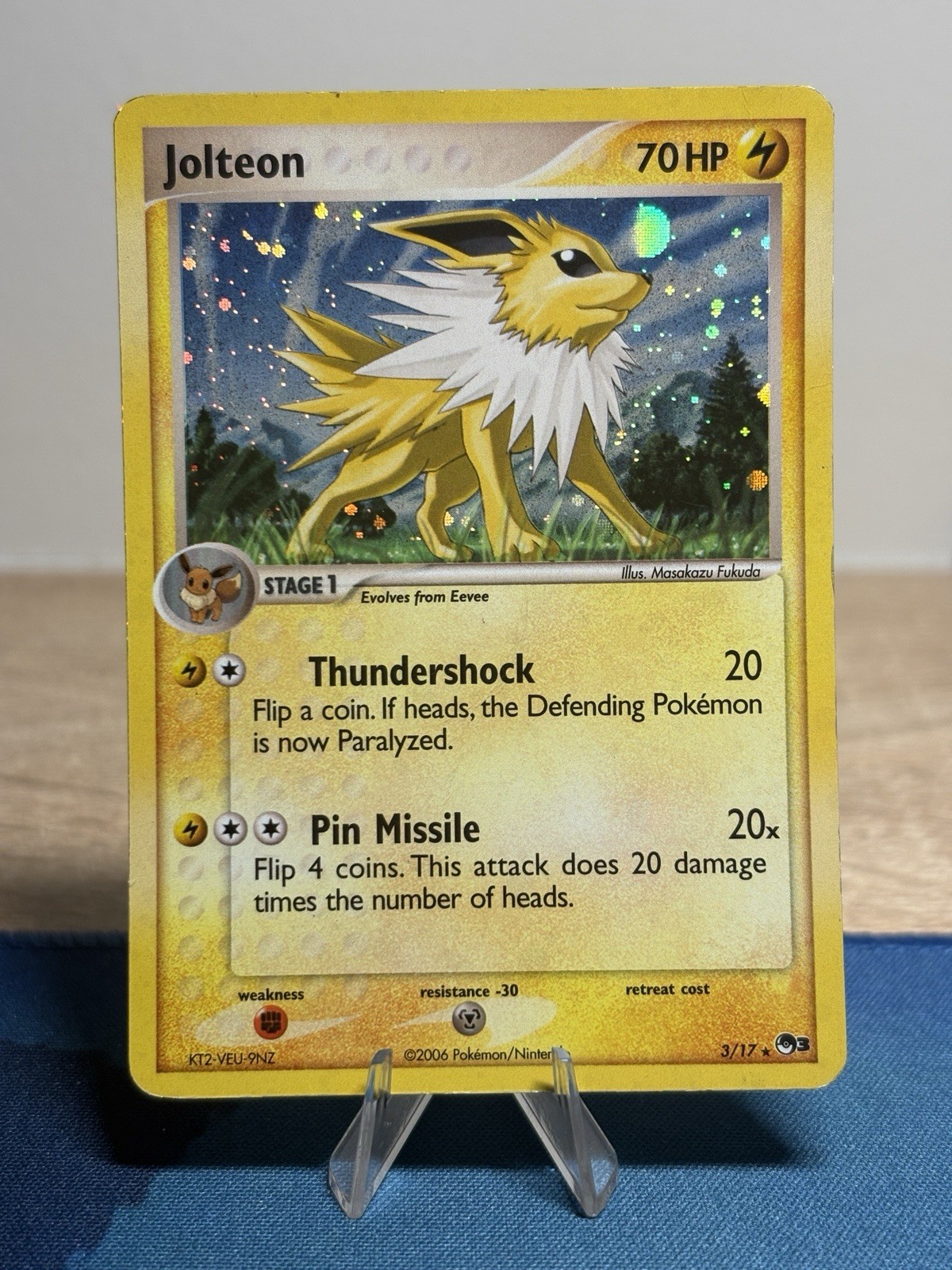 Jolteon 3/17 Pokémon POP Series Promos 3 Holo Foil Rare Card HP