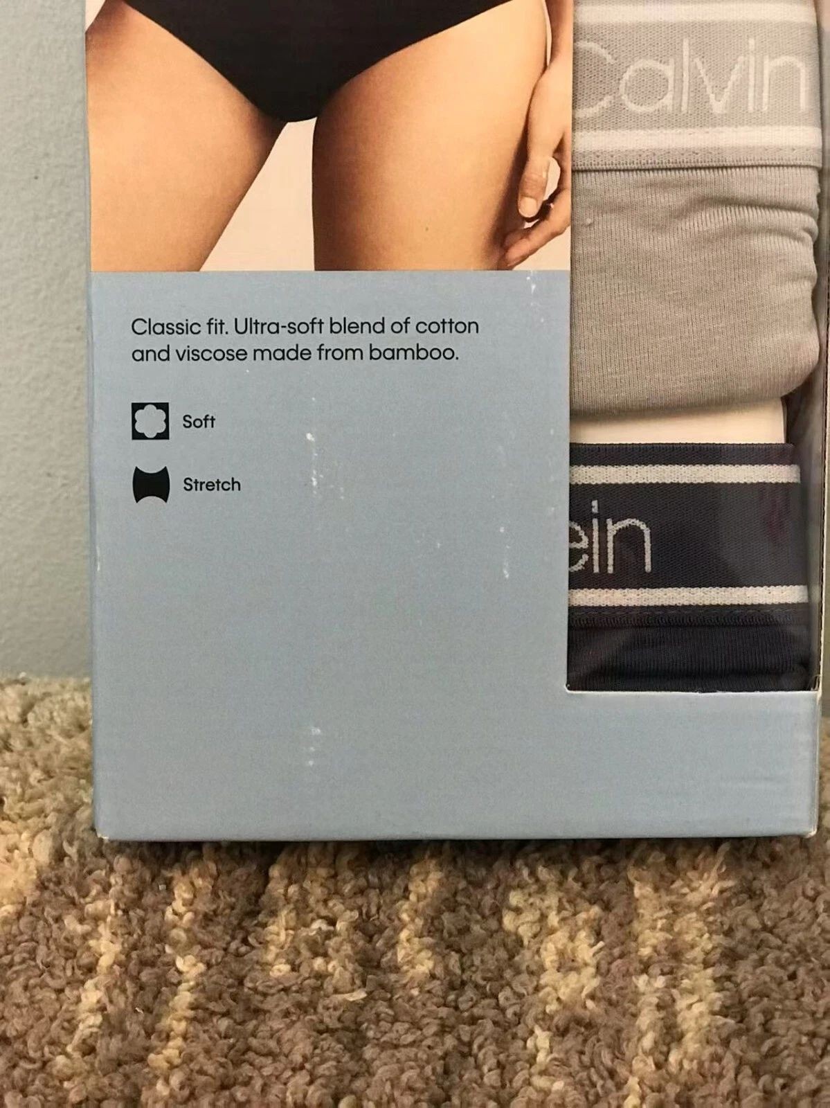 3 Pack Hipster Panties Underwear M Calvin Klein New In Box Cotton Stretchy thumbnail 2