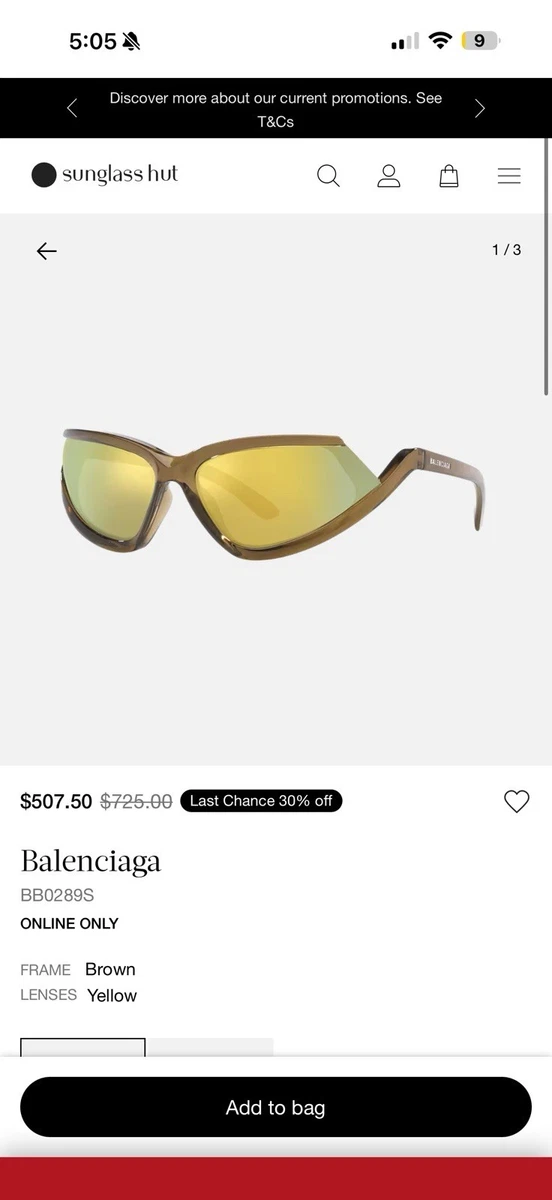 Balenciaga Brown Sunglasses for Women for sale | eBay display picture 2
