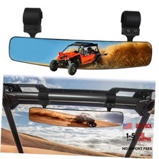 16.5" Wide UTV Rear View Race Mirror with 1.75"-2 Clamps Compatible for