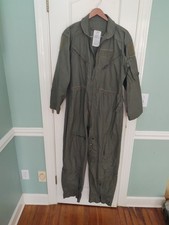 Flight Suit 44R Flyers Coveralls Sage Green CWU-27/P 8415-01-043-8392