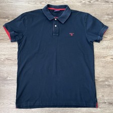 GANT Polo Shirt Mens XLarge Navy Short Sleeve Stretch