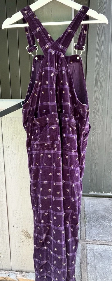 Gap Niños Niñas L Vintage Años 90 Púrpura Terciopelo Floral - USADO BUENO Foto 2 de 3