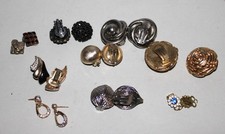 Konvolut 9 Ohrclips Ohrstecker Modeschmuck - Vintage Ohrringe Sammlung