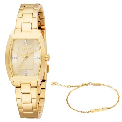 Esprit Ilma ES1L566M0055 Women's Gold Watch & Bracelet Set Limited Time