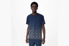 Louis Vuitton LV Monogram Logo Gradient Cotton Crewneck T-Shirt Blue Size M