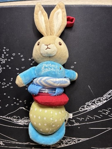 Kids Preferred Peter Rabbit Activity Toy Baby Plush Rattle Teether Vibrates Pull
