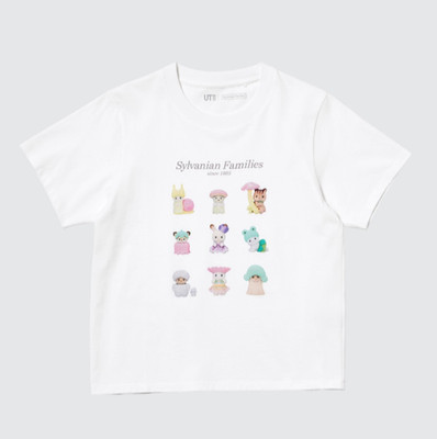 Sylvanian Families UNIQLO UT T-Shirts Japan WHITE