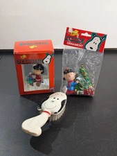 2 Piece Kurt S. Adler Peanuts Christmas Ornaments  Charlie Browns Lucy Snoopy 