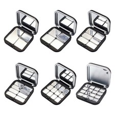 2Pcs Makup Box Plastic Case With Strong Magnet Closure And Mirror For Cosmetics