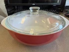 Pyrex Vintage Flamingo Pink 2QT Casserole Mixing Bowl #024 With Pyrex Lid Rare!