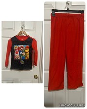 Super Mario Bros Movie Boys Pajamas EUC Flame Resistant Medium 8