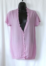 J. CREW Lghtwght Lilac Cashmere VNck Cardigan 36 In Chst 27 In Lng Sz L EXC